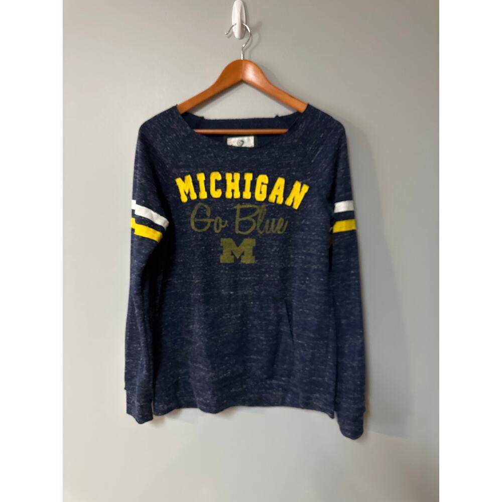 Michigan Women's Navy Go Blue Sweatshirt